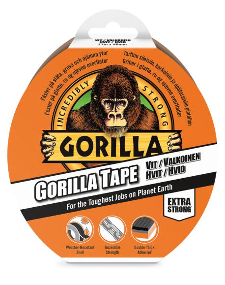  Gorilla tejp tuff vit 48mm, 27m