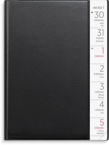  Kalender 2026 Liten Veckokalender svart plast