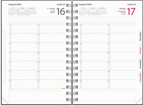  Kalender 2025 Tidkalender svart kartong