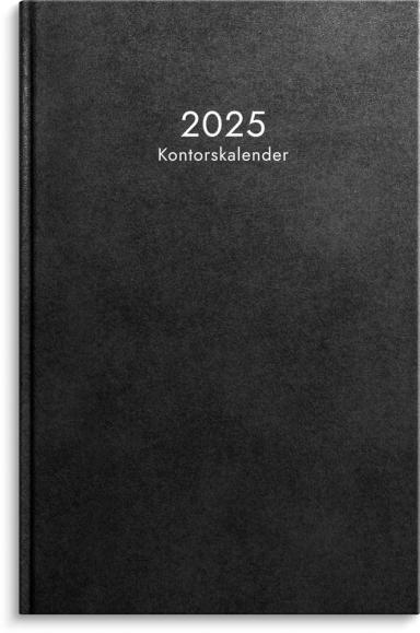  Kalender 2025 Kontorskalender svart konstläder