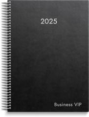  Kalender 2025 Business VIP svart konstläder