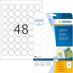  Herma etikett A4 vit diameter 30mm 4387