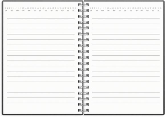  Kalender 2023 Lilla Noteskalendern svart konstläder