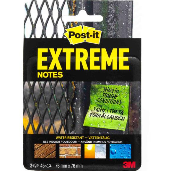  Post-it Extreme Notes 76x76mm (Gul/Orange/Grön)