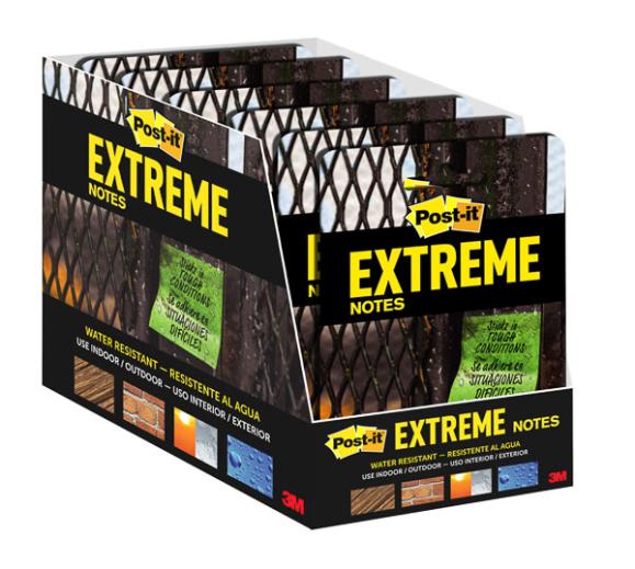  Post-it Extreme Notes 76x76mm (Gul/Orange/Grön)