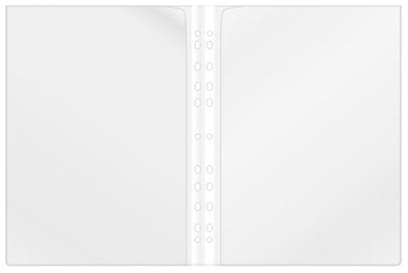  Dubbelficka A4x2 0,17mm transparent präglad