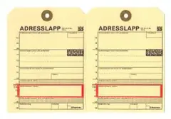  Adresslapp trycka med ring 111x150mm