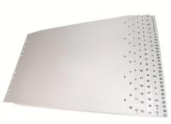  Plastregister A3L 1-15 utan f&ouml;rs&auml;ttsblad vit med svart tryck