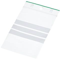 Blixtlåspåse med skrivfält 40x60mm