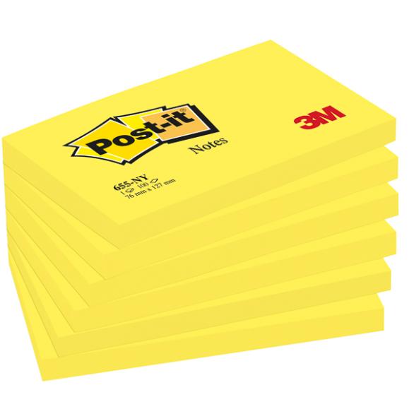  Post-it Neon 76x127mm neongul