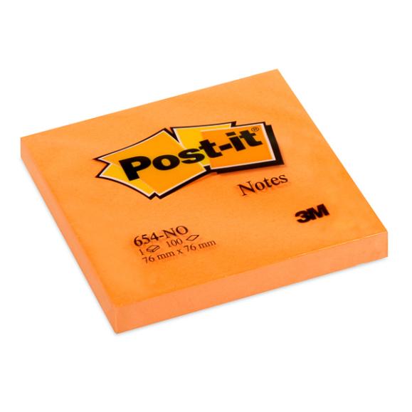  Post-it neon 76x76mm Neonorange
