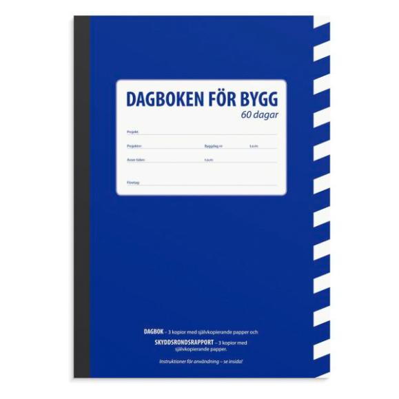  Dagbok för byggjobb A4 60dagar
