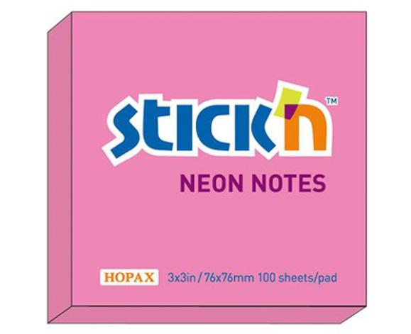  Notes 75x75mm neon rosa