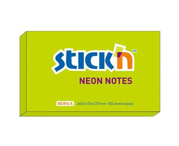  Notes 76x127mm neonlimegrön