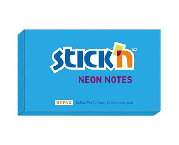  Notes 76x127mm neonblå