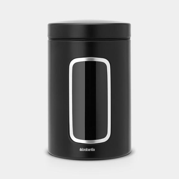  Brabantia förvaringsburk med fönster 1,4 liter mattsvart