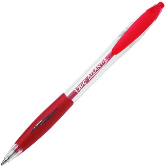  Kulspetspenna Bic Atlantis röd refill