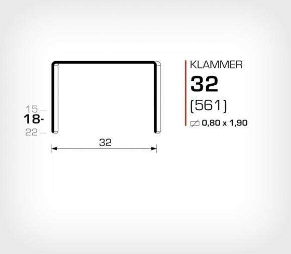  Häftklammer JK561 18mm