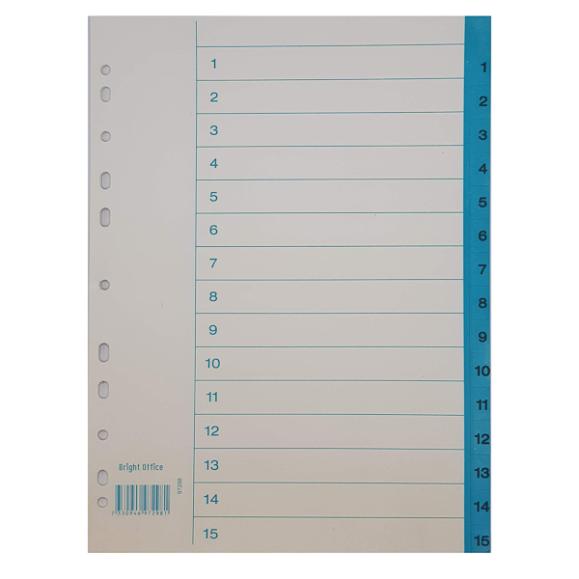  Pappersregister A4, vit med blå flikar