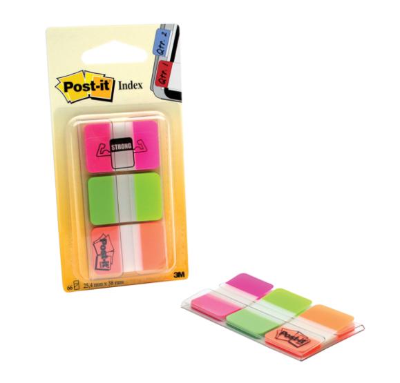  Märkflik Post-It index extra strong 25x38mm neon