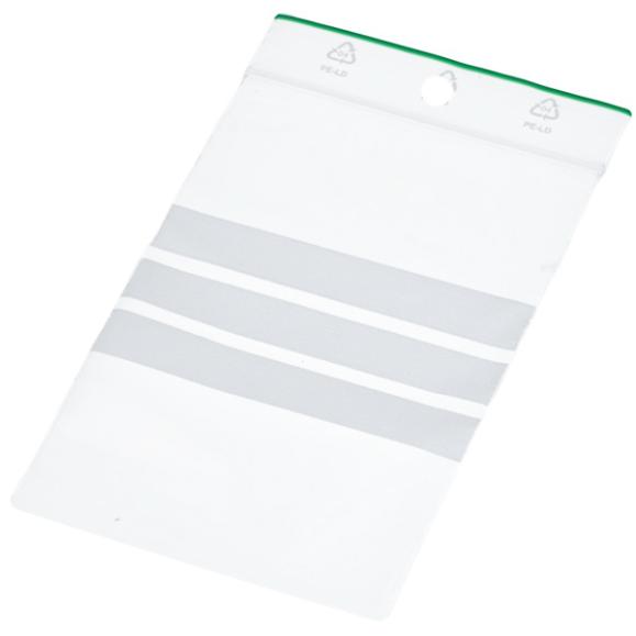  Blixtlåspåse med skrivfält 40x60mm