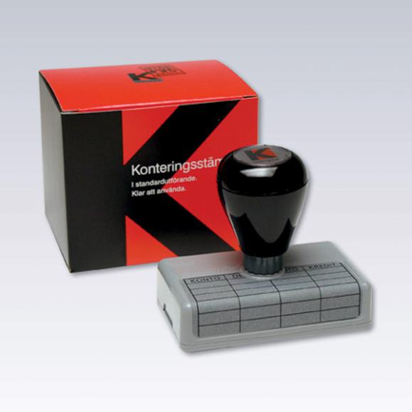  Konteringsstämpel 75x48mm svart infärgning (K1122)