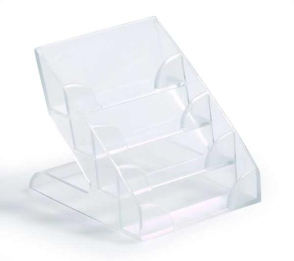  Visitkortsställ Acrylplast med 4-fack