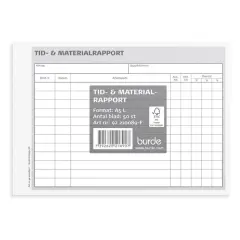  Tid-/Materialrapport A5L 50blad