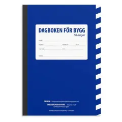  Dagbok för byggjobb A4 60dagar