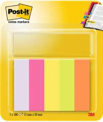  Märkflik Post-it 15x50mm 5 färger