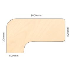 Bordsskiva Viva 2000x800/600x1200mm