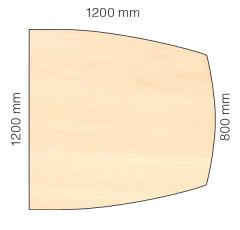  Bordsskiva Viva konferens gavel 1200x1200mm