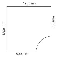  H&ouml;rnbordsskiva Viva 120x80/120x80cm vit
