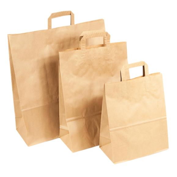  Pappersbärkasse med hängslen brun 44 liter