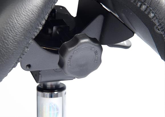  Sadelstol Global Echo Alu50 54-73cm svart läder