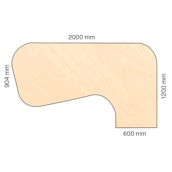  Bordsskiva Viva 2000x1200/904x600mm
