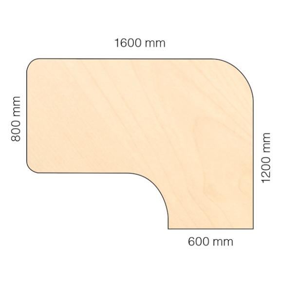  Skrivbord Viva Select höj- och sänkbart med svängd skiva