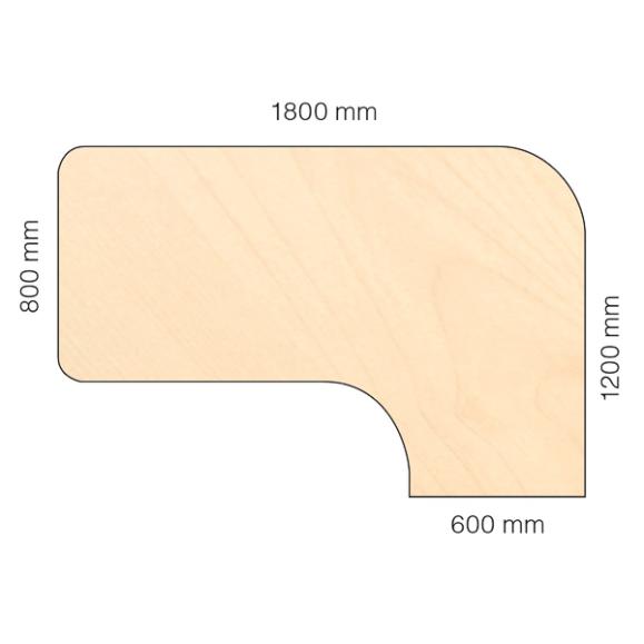  Skrivbord Viva Select höj- och sänkbart med svängd skiva