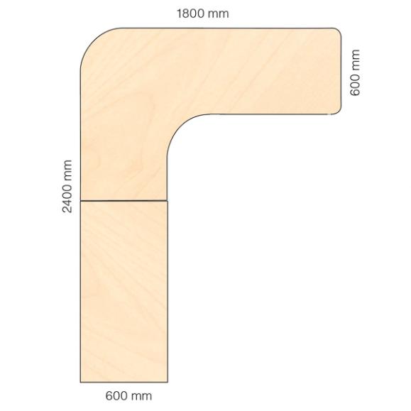  Skrivbord Viva Select 3-pelare höj- och sänkbart huvudskiva 1800x600mm