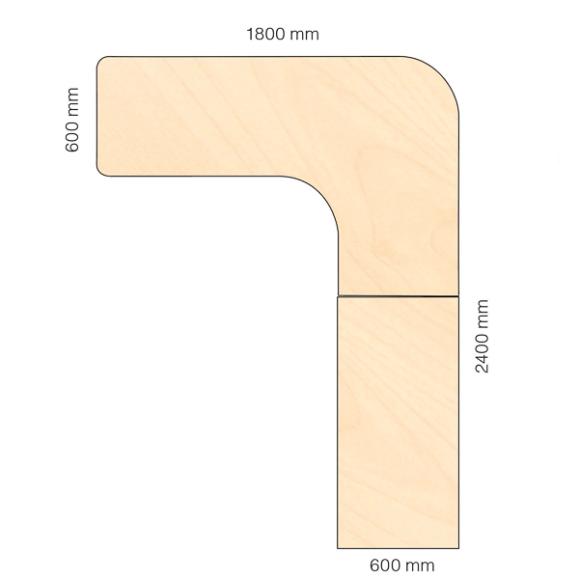  Skrivbord Viva Select 3-pelare höj- och sänkbart huvudskiva 1800x600mm