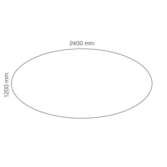  Konferensbord Viva oval 1200x2400mm