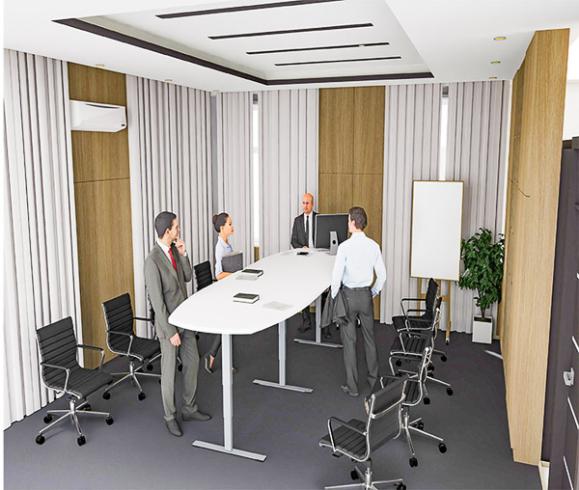 Konferensbord Viva Select 3600x1200mm bok/grå