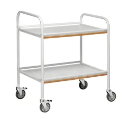 Serveringsvagn 2-plan vit, 760x520x900mm