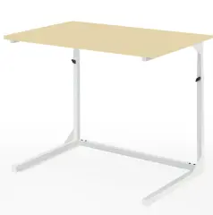  Skrivbord hem&kontor sitt och stå 1000x600mm björk/vit