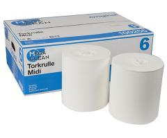  Torkrulle MegaClean midi Nyfiber centrummatad 300m vit