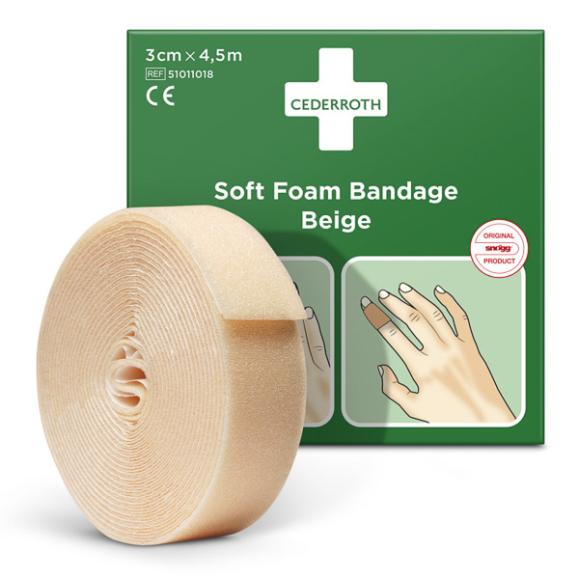  Cederroth Soft Foam Bandage Beige 3cm x 4,5m