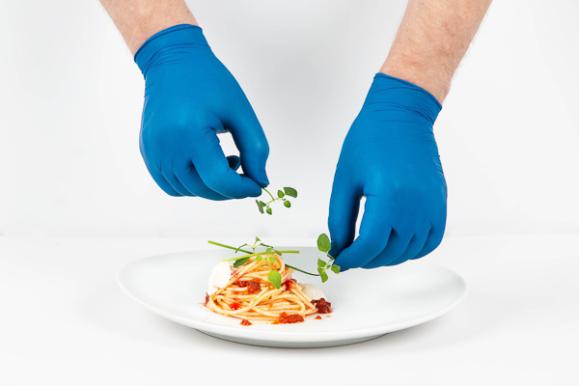  Engångshandske Megaclean nitril tunn blå