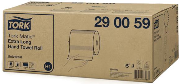  Tork Matic® extra lång handduk på rulle universal H1 1-lager vit