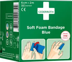 Bandage/pl&aring;ster Soft Foam Blue 6cm x 2m