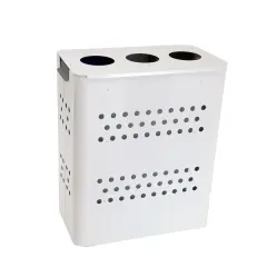  Sopk&auml;rl med hjul ink beh&aring;llare, 3-h&aring;lslock, 2st plastk&auml;rl 9 liter